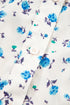 Floral Puff Sleeve Contrast Piping Button Down Blouse