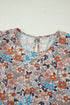 Floral Puff Sleeve Tiered Babydoll Pocket Dress
