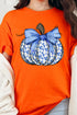 Floral Pumpkin And Bow Graphic Soft Blend Tee