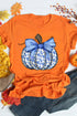 Floral Pumpkin And Bow Graphic Soft Blend Tee