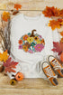 Floral Pumpkin Graphic Crew Neck Pullover Sweatshirt