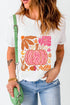 Floral Pumpkin Graphic Print Crewneck Short Sleeve Tee