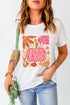 Floral Pumpkin Graphic Print Crewneck Short Sleeve Tee