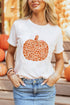 Floral Pumpkin Graphic Print Soft Stretch Tee