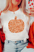 Floral Pumpkin Graphic Print Soft Stretch Tee