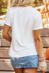 Floral Pumpkin Graphic Print Soft Stretch Tee
