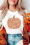 Floral Pumpkin Graphic Print Soft Stretch Tee