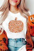 Floral Pumpkin Graphic Print Soft Stretch Tee