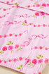 Floral Ribbon Print Quarter Zip Hooded Windbreaker
