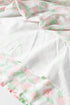 Floral Ricrac Trim Short Puff Sleeve A Line Mini Dress