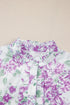 Floral Ruffle Detail High Neck Woven Blouse