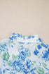 Floral Ruffle Detail High Neck Woven Blouse