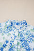 Floral Ruffle Detail High Neck Woven Blouse