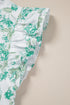Floral Ruffle Detail High Neck Woven Blouse