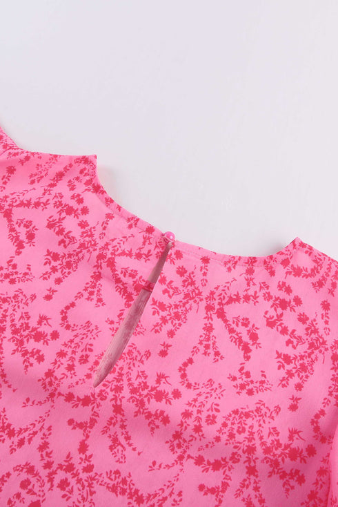 Floral Ruffle Short Sleeve Tee