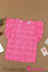 Floral Ruffle Short Sleeve Tee