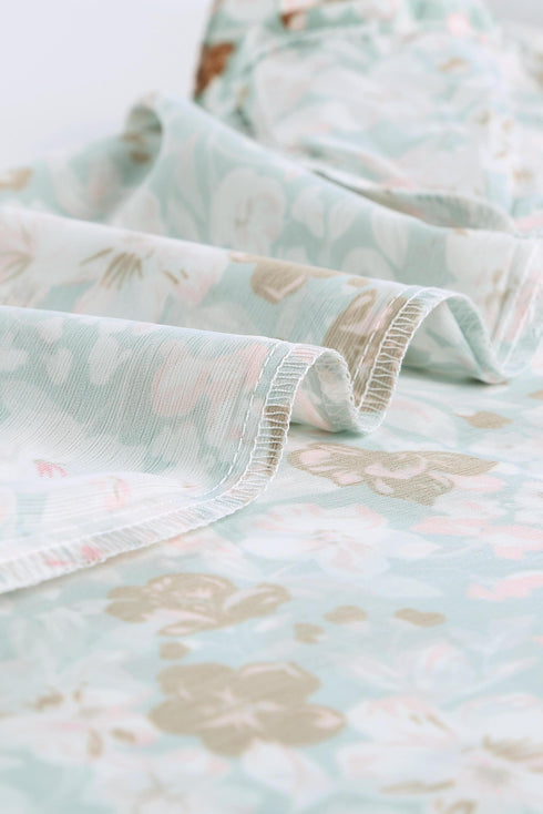 Floral Ruffle Short Sleeve Tee