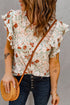 Floral Ruffle Short Sleeve Tee