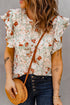 Floral Ruffle Short Sleeve Tee