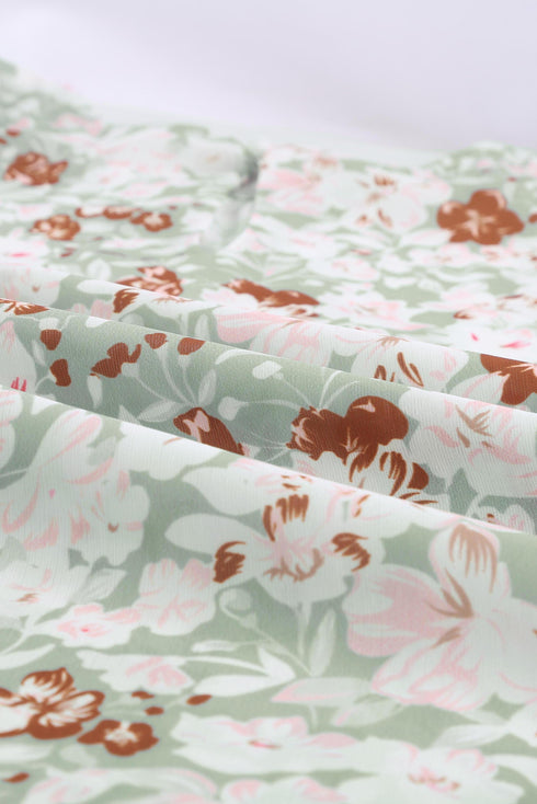 Floral Ruffle Short Sleeve Tee