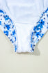 Floral Ruffle Strap Keyhole Tie Front One Piece Swimsuit