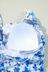 Floral Ruffle Strap Keyhole Tie Front One Piece Swimsuit