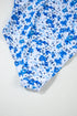 Floral Ruffle Strap Keyhole Tie Front One Piece Swimsuit
