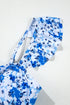 Floral Ruffle Strap Keyhole Tie Front One Piece Swimsuit