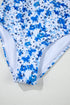 Floral Ruffle Strap Keyhole Tie Front One Piece Swimsuit