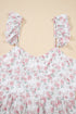 Floral Ruffle Strap Peplum Bustier Top