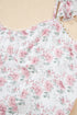 Floral Ruffle Strap Peplum Bustier Top