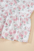 Floral Ruffle Strap Peplum Bustier Top