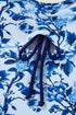 Floral Ruffle Strap Tie Front One Piece Swimsuit