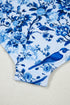 Floral Ruffle Strap Tie Front One Piece Swimsuit