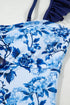 Floral Ruffle Strap Tie Front One Piece Swimsuit