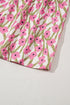 Floral Ruffle Trim Square Neck A Line Maxi Dress