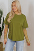 Floral Sheer Sleeve Mixed Media Round Neck Top