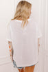 Floral Sheer Sleeve Mixed Media Round Neck Top