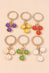 Floral Silhouette Alloy Metal Lobster Clasp Key Ring
