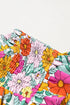 Floral Smocked Notch V Neck Flutter Sleeve Mini Dress