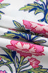 Floral Stripe Mixed Print Knot Front V Neck Blouse