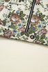 Floral Tapestry Zip Front Contrast Collar Chest Pocket Jacket