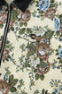 Floral Tapestry Zip Front Contrast Collar Chest Pocket Jacket