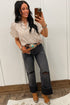 Floral Textured Jacquard Western Puff Sleeve Blouse