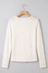 Floral Textured Sheer Unprinted Long Sleeve Top