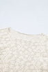 Floral Textured Sheer Unprinted Long Sleeve Top
