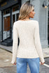 Floral Textured Sheer Unprinted Long Sleeve Top