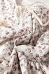 Floral Tie Front Short Flounce Sleeve Peplum Blouse