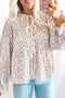 Floral Tie Front Short Flounce Sleeve Peplum Blouse