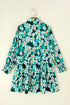 Floral Tiered Button Front Mini Shirt Dress